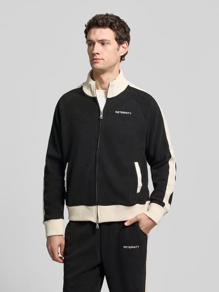 RETERNITY Regular Fit Sweatjacke aus elastischem Material-Mix Black 4