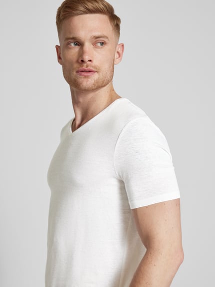 OLYMP Level 5 Regular Fit T-Shirt aus reiner Baumwolle Weiss 3