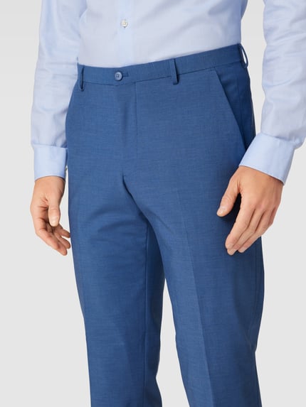 MCNEAL Slim Fit Anzughose mit Bügelfalten Jeansblau 3