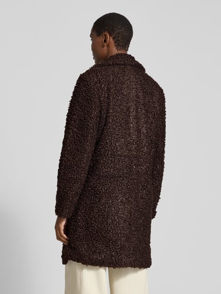 VILA Mantel aus Teddyfell mit Reverskragen Modell 'MAJDA' Dunkelbraun 5