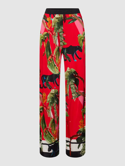Marc Cain Broek met all-over motief Rood - 2