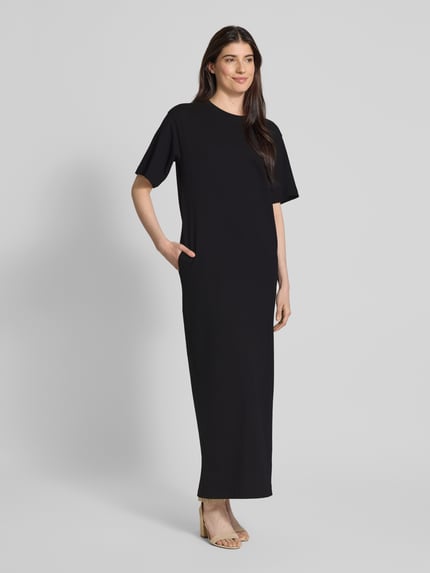 Selected Maxi-jurk met steekzakken en loopsplit Zwart - 1