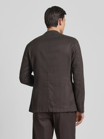 JOOP! COLLECTION Colbert van linnenmix met reverskraag model 'Hoverest' Donkerbruin - 5