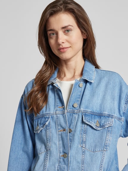 Smith and Soul Jeansblouse met aangeknipte schouders Blauw - 3