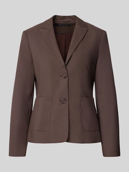 Betty Barclay Regular Fit Kurzblazer mit aufgesetzten Taschen Dunkelbraun 2