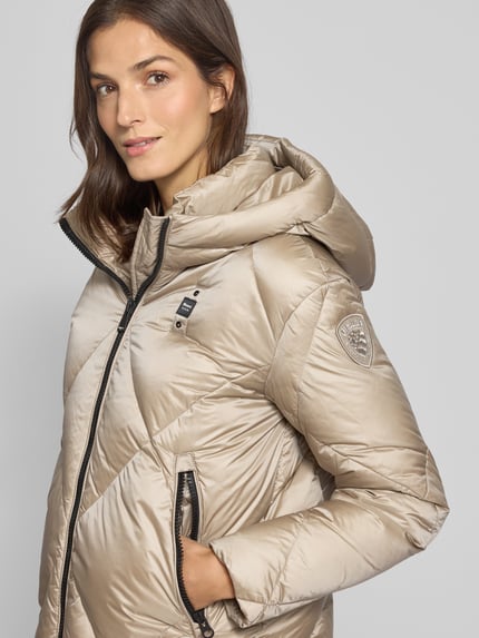 Blauer USA Daunenjacke mit Kapuze Modell 'LAMARTINE' Beige 3