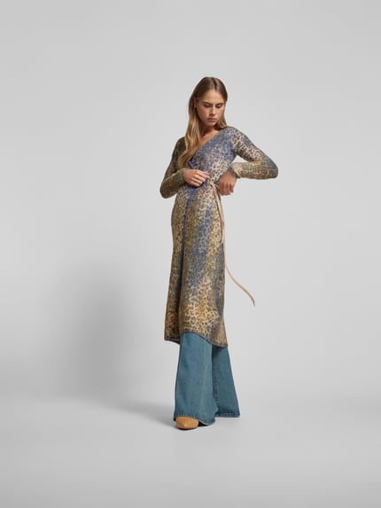 Diesel Midi-jurk met v-hals Blauw - 4