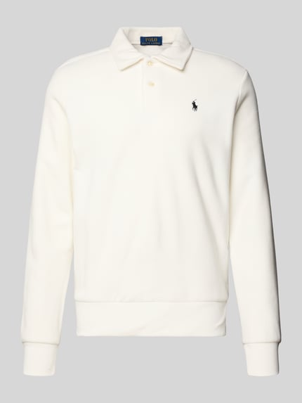 Polo Ralph Lauren Fleecepullover mit Label-Stitching Modell 'MAGIC POLY FLEECE' Offwhite 2