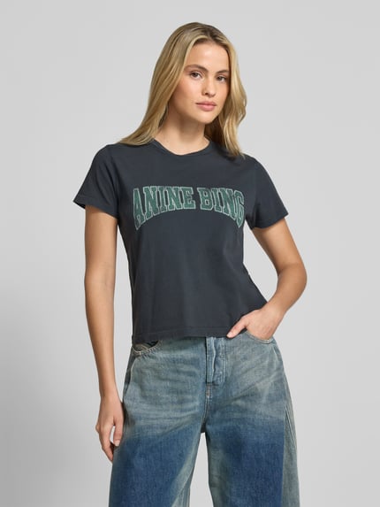 Anine Bing Regular fit t-shirt van puur katoen Zwart - 4