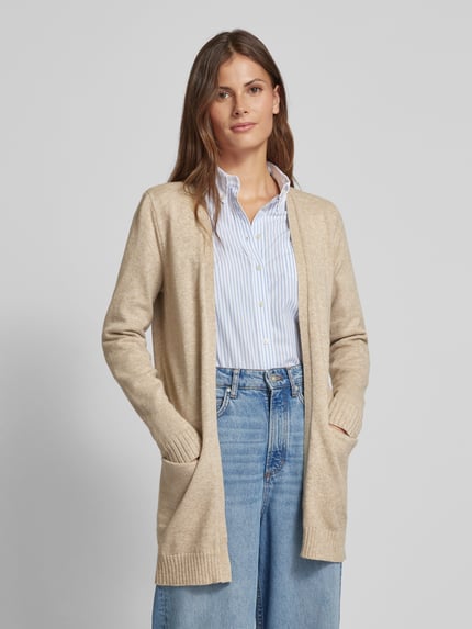 VILA Strickcardigan mit Eingrifftaschen Modell 'VIRIL' Sand 4