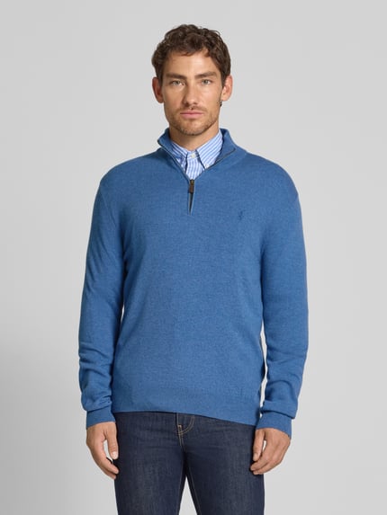 Polo Ralph Lauren Regular Fit Troyer aus reiner Wolle Blau 4