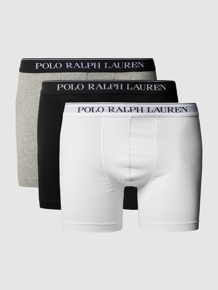 Polo Ralph Lauren Underwear Trunks aus Baumwoll-Mix im 3er-Pack Hellgrau Melange 2