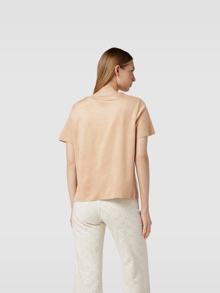Juvia T-shirt met boothals Camel - 5