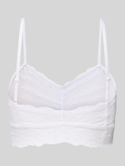 SNOCKS Bustier z koronką i regulowanymi ramiączkami Biały 3