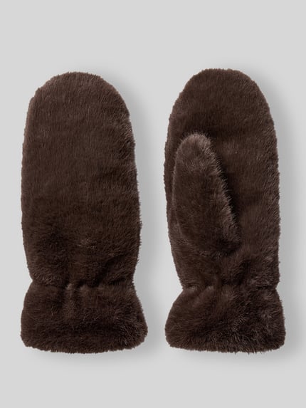 Produktfoto, Fäustlinge mit kuscheligem Fleece-Futter von SOYACONCEPT, brązowy kolor, jednolita struktura, materiał typu fleece