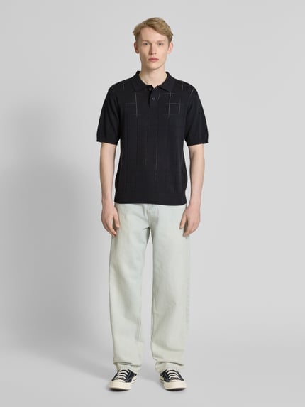 Levi's® Poloshirt mit gerippten Abschlüssen Black 1