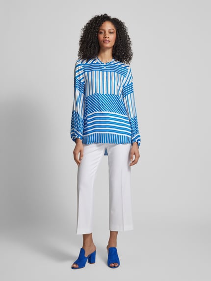 Seidensticker Bluse mit Allover-Muster Blau 1