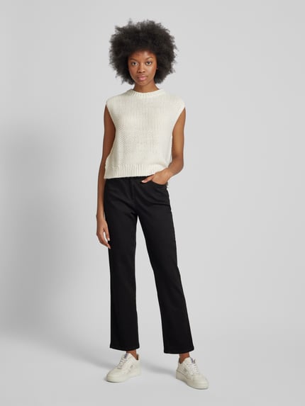 Raphaela By Brax straight leg jeans in 5-pocketmodel model 'PATTI STRAIGHT' Zwart - 1