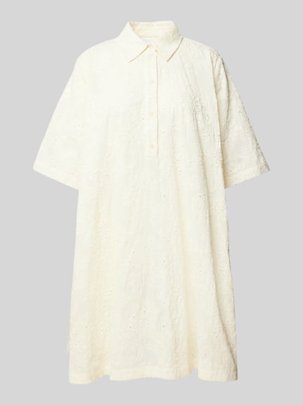 Jake*s Collection Mini-jurk met broderie anglaise Ecru - 2