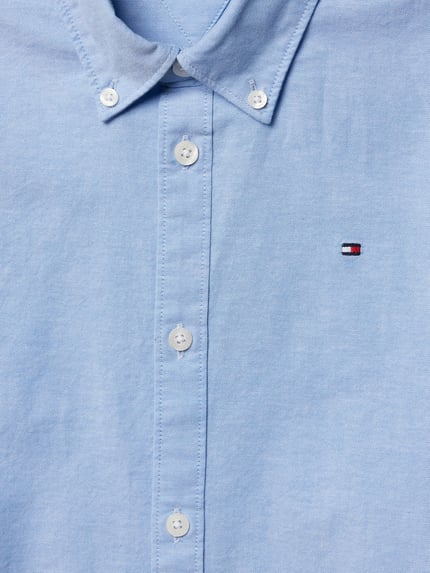 Tommy Hilfiger Teens Koszula z przeszyciem z logo Błękitny 2