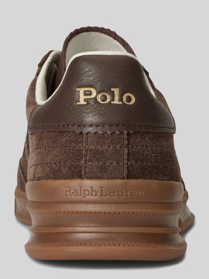 Polo Ralph Lauren Sneaker aus echtem Veloursleder Mittelbraun 5