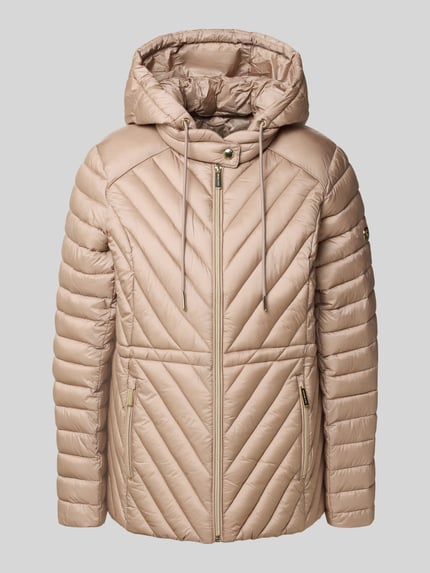 MICHAEL Michael Kors Regular Fit Steppjacke mit Kapuze Modell 'Chevron' Beige 2
