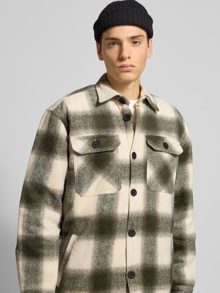 Redefined Rebel Regular fit overhemdjack met kentkraag, model 'Rian' Offwhite - 3