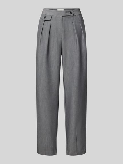 Produktfoto, Bundfaltenhose mit Gesäßtaschen Modell 'EARL DART' von b.young aus grauem Material-Mix mit Viskose-Anteil, Regular Fit.
