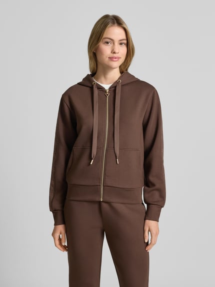 GUESS Sweatjacke mit Kapuze Schoko 4