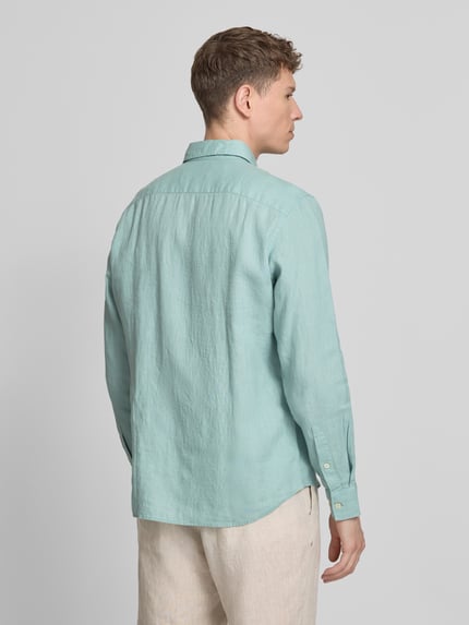 Marc O'Polo regular fit vrijetijdsoverhemd van puur linnen Mintgroen - 5