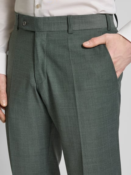 WILVORST Slim Fit Anzughose mit Bügelfalten Gruen 3