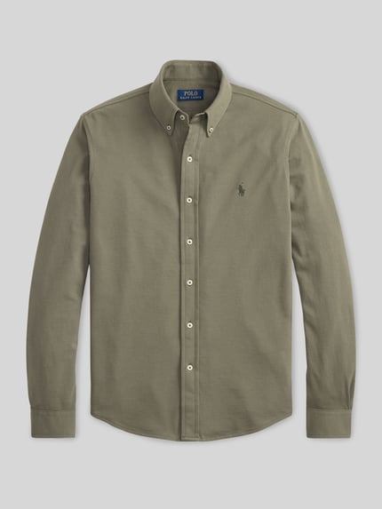 Polo Ralph Lauren Regular Fit Freizeithemd aus reiner Baumwolle Oliv 2