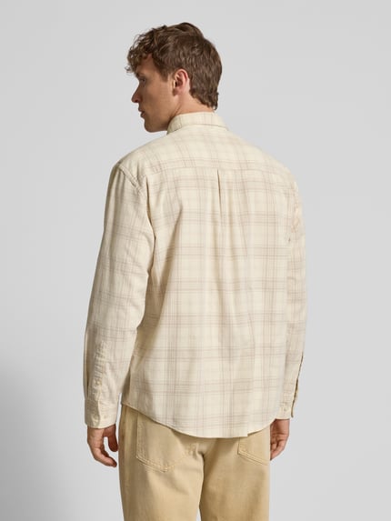 Selected Regular Fit Freizeithemd aus reiner Baumwolle Offwhite 5