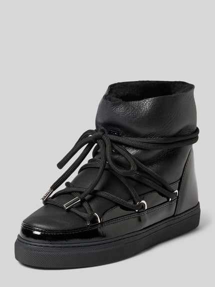 INUIKII Snow Boots aus Leder Modell 'GLOSS' BLACK 1
