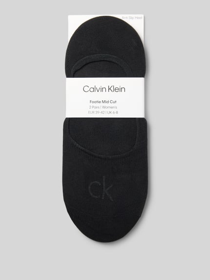 CK Calvin Klein Füßlinge mit Anti Rutsch Ferse im 2er-Pack Black 3