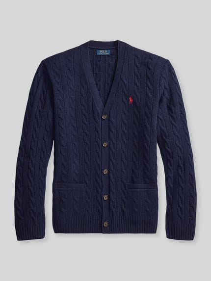 Polo Ralph Lauren Regular Fit Strickjacke aus Woll-Kaschmir-Mix Marine 2