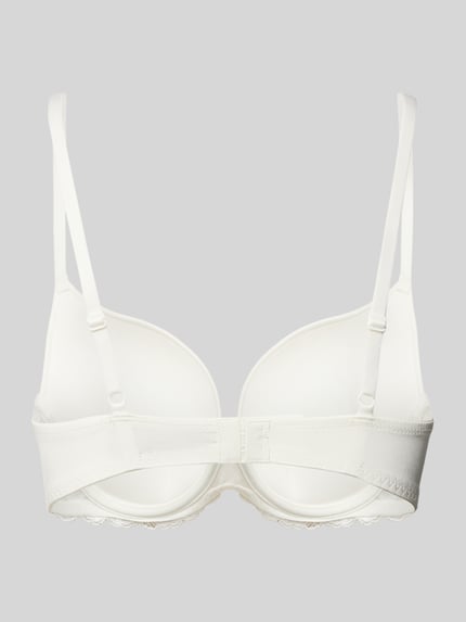 DORINA Super Push up Biustonosz z detalami z koronki Model „CLAIRE” Złamany biały 3