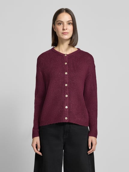 s.Oliver RED LABEL Cardigan aus Alpaka-Mix mit Rundhalsausschnitt Bordeaux 4