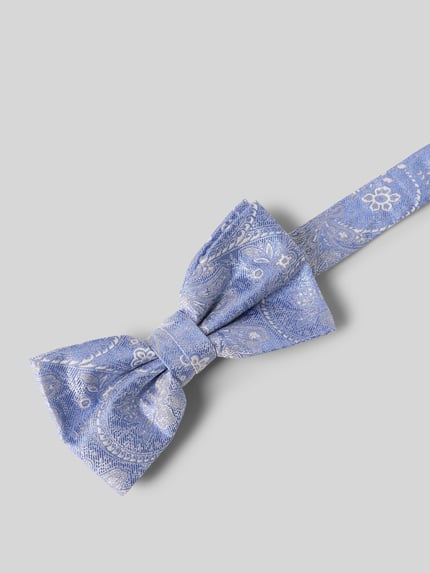 Prince Bowtie Fliege und Einstecktuch im Set aus reiner Seide Bleu 2