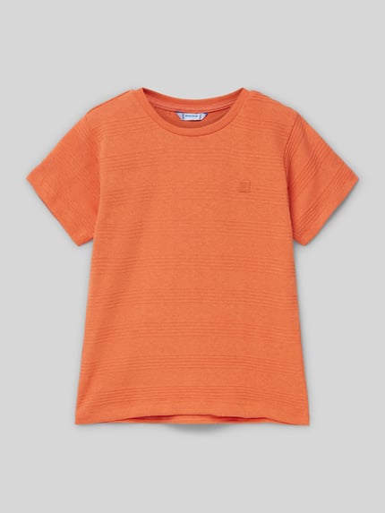 Mayoral T-shirt z naszywką z logo Pomarańczowy 1