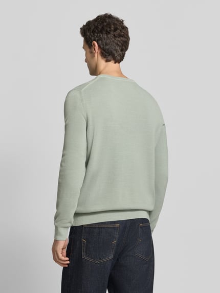 Marc O'Polo Pullover mit Logo-Stitching Mint 5