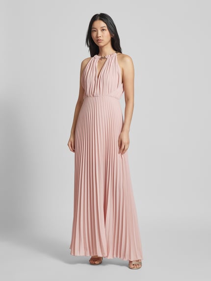 Liu Jo Black Abendkleid mit Plisseefalten Rosa 4