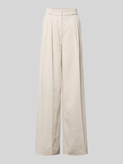 Loose Fit Weite Hose aus Viskose-Leinen-Mix Shop The Look MANNEQUINE