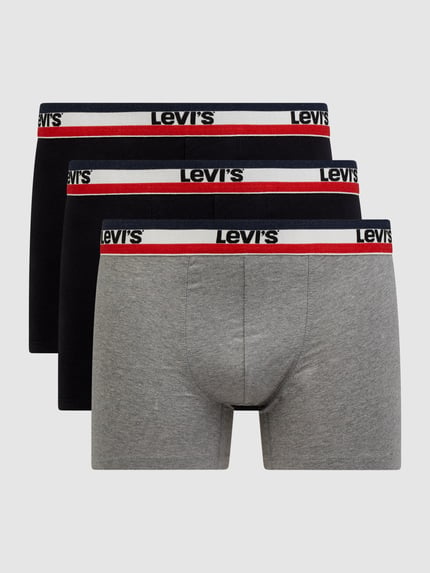 Levi's® Bokserki z domieszką stretchu w 3‑pakiecie Czarny 1