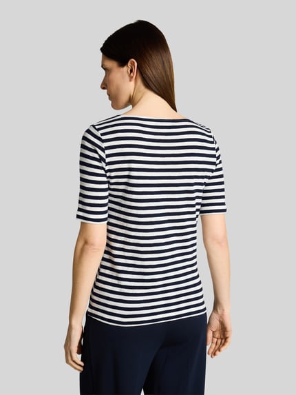 Tom Tailor regular fit T-shirt van puur katoen Marineblauw - 5