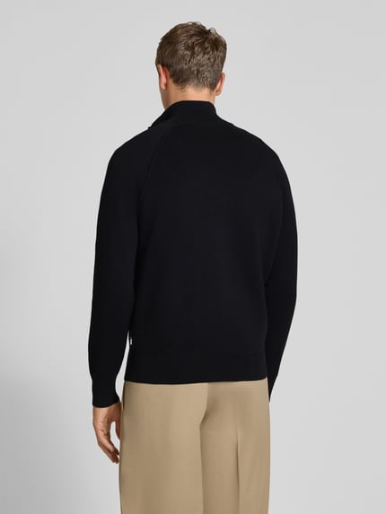 BOSS Pullover mit Troyerkragen Modell 'H-Fabio' Black 5