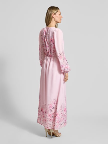 Neo Noir maxi-jurk met V-hals model 'SILFI' Roze - 5