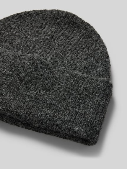 Jake*s Casual Beanie met wol Donkergrijs gemêleerd - 2