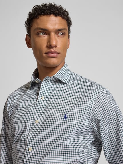 Polo Ralph Lauren Koszula biznesowa o kroju regular fit z kołnierzykiem typu kent Zielony 3