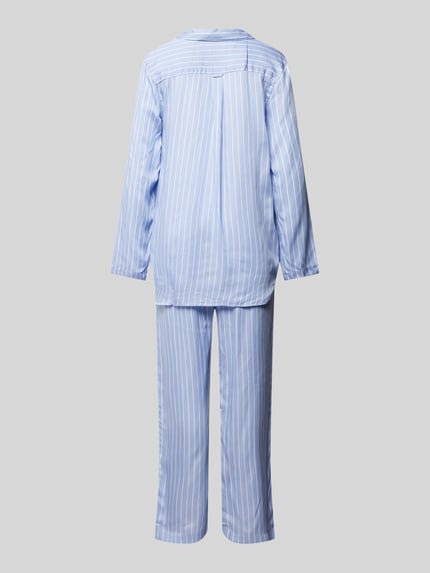 Seidensticker Pyjama's met krijtstreep Lichtblauw - 3